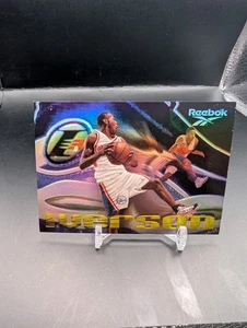 1997-98 Skybox Premium Reebok Allen Iverson Chase Embossed Silver Foil 76ers - Picture 1 of 2