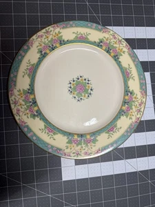 Lenox China Porcelain Monticello 10 1/2" Dinner Plates Pink Blue Flower Vases - Picture 1 of 7