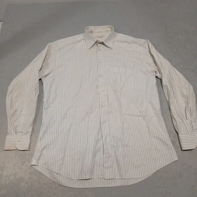 Camisa de vestir Ermenegildo Zegna para hombre 43/17 azul blanco a rayas bolsillo frontal  Foto 1 de 4