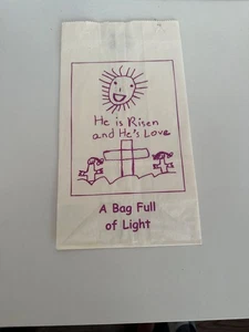 Sacchetto di carta vintage no profit Carmen Perfetti ~ "Una borsa piena di luce" Mailer ~ COSÌ COM'È - Foto 1 di 3