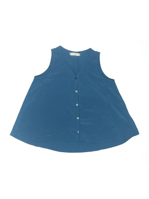 Camisa soprano para niñas azul sin mangas con botones 10 Foto 1 de 2