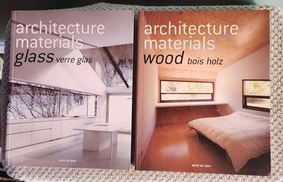 Lot of Two Architecture Materials books: Glass verre glas & Wood bois holz - Image 1 of 4