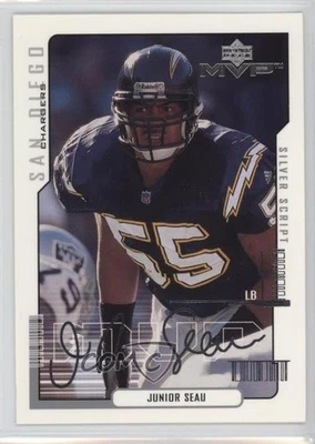 2000 Upper Deck MVP Silver Script Junior Seau #148 HOF - Image 1 of 2