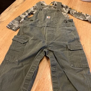 Carhartt Baby Latzhose 24M Canvas Bib Workwear Snap Hose Unisex Kleinkind Overall - Bild 1 von 14