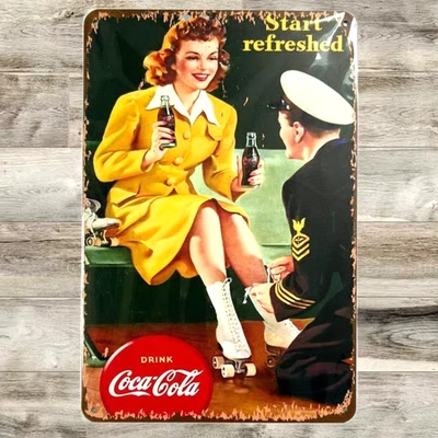 Coke Coca-Cola 8 x 12 Novelty Metal Sign Shrink-wrapped New! - Image 1 of 2