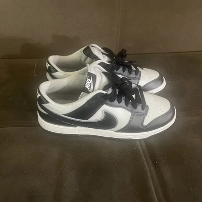 Nike Dunk Low Chenille Swoosh Black Grey Fog Size 8.5 No Box Used - Image 1 of 4