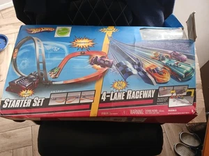 Mattel Hot Wheels Motorized Starter Set 2 For 1. 4 Lane Raceway N2753 Tatty Box - Picture 1 of 6