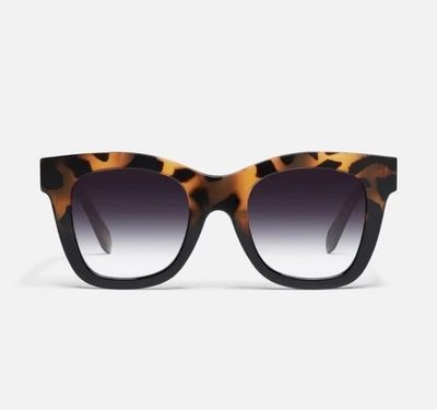 NOVO Óculos de Sol Quay After Hours Tartaruga Lente Gradiente Tamanho Grande Armação Quadrada - Imagem 1 de 4