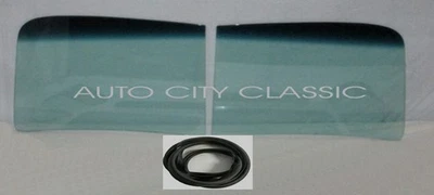 Junta de banda verde para camioneta Chevy GMC 1947-1953 2 piezas de vidrio para parabrisas sin moldura Foto 1 de 4