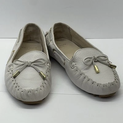 COLE HAAN WOMEN 'S GISSELLA DRIVERS, SIZE 7.5B White Gold Details - Image 1 of 4