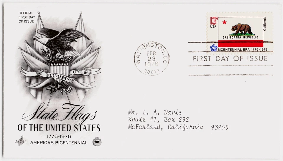 US FDC State Flages of the United States 1976 - Image 1 of 1