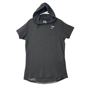 GYMSHARK Herren Kurzarm Hoodie Dry Fit Training Sport Muskelshirt Gr. M - Bild 1 von 6