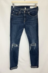 Rag & Bone Skinny in Vashon Distressed Ripped Denim Mid Rise Jeans Women SIZE 28 - Picture 1 of 14