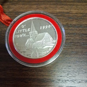 1996 1 oz .999 Silver of Christmas Past - O Little Town of Bethlehem - SKU-F4073 - Picture 1 of 4