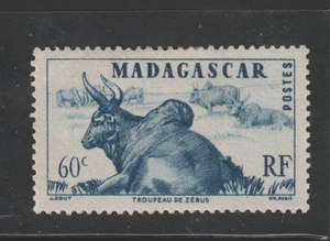 Premium Madagascar 60c Zebu 1950s  MH Bull     Huge 1c Stamp Sale   w955 - Picture 1 of 1