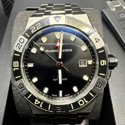 Maurice Lacroix Aikon Venturer GMT correas dobles goma/acero 43 mm esfera negra #010 Foto 1 de 4