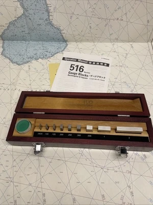 Mitutoyo 516-930-26 9pc Rectangular Micrometer Inspection Gage Block Set Grade 0 - Image 1 of 4