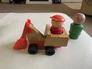 Vintage 1970s Mattel Preschool Putt Putt People with Excavator. - Picture 1 of 1