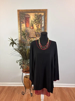 Vestido para mujer Zim & Zoé 20 boho artístico Lagenlook verano artístico manga larga pulóver Foto 1 de 4