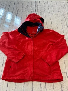L.L. Bean Small Regular Misses Jacket, Red/Navy Full Zip, LL Bean Small Jacket - Picture 1 of 15