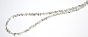 Diamante Naturale Quarzo Gemma 4-6 MM Uncut Perline 14 " Collana EDS-322 - Foto 1 di 4