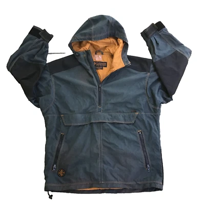 Vintage Columbia Jacket Men Medium Green Pullover Hooded Windbreaker - Image 1 of 4