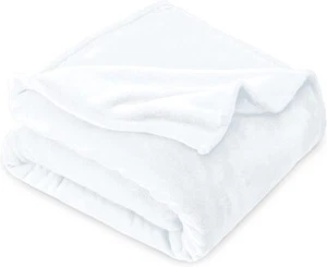 Bare Home Fleece Blanket - King Blanket - White - Lightweight Blanket for Bed, - Picture 1 of 9