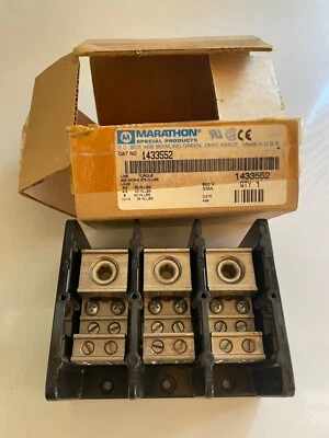 NEW MARATHON 1433552 POWER DISTRIBUTION TERMINAL BLOCK 600V 335A - Image 1 of 4