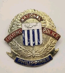 Philippines Hat Badge Pin.National Customs Police.Used. - Picture 1 of 4