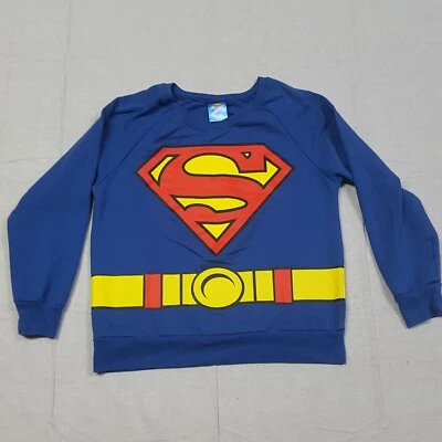 Sudadera Superman Jóvenes Niños XL Manga Larga Azul Rojo Amarillo Pullover Foto 1 de 4