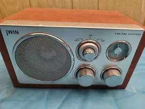 JWin FM AM Radio System JX-M202 Tested Wood Grain US Seller Fast Shipping - Picture 1 of 4