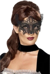 Ladies Embroidered Lace Filigree Swirl Eyemask - Picture 1 of 1