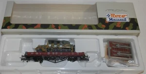Roco HO R10 22407 Rail Car w/ WWII German Tracked Artillery Transport #894 - Picture 1 of 10