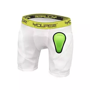 Boys Youth Padded Sliding Shorts with Soft Protective Athletic Medium White - Picture 1 of 5