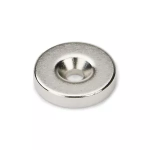 Neodym Magnete Mit Loch Bohrung Senkung Magnetscheiben Scheibe Rund Stark - Bild 1 von 3