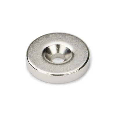 Neodym Magnete Mit Loch Bohrung Senkung Magnetscheiben Scheibe Rund Stark - Bild 1 von 3