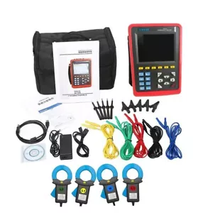 3 Phase Power Quality Analyzer Energy Meter 4 Current Clamp Sensor 0.10A~100A - Picture 1 of 12