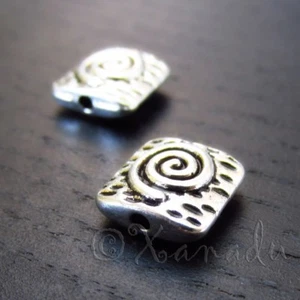 Spiral Design 10mm Antiqued Silver Plated Spacer Beads B5701 - 10, 20 Or 50PCs - Picture 1 of 3