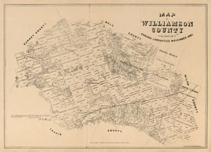 Historic County Map - Williamson County Texas - Walsh 1880 - 31.74 x 23 - Picture 1 of 20