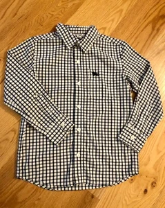 Old Navy Boys Blue Plaid Shirt / Small / Button Up / EXCELLENT CONDITION!! EUC - Picture 1 of 3