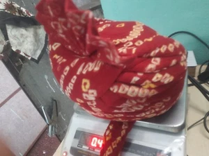 Traditional Ready Made Bandhani RedColor Groom, Wedding,Party Wear Turban:Small - Picture 1 of 4