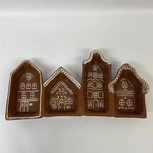 Pottery Barn Gingerbread Collection Multi Condiment Server 4-Tray RARE SOLD OUT - Picture 1 of 4