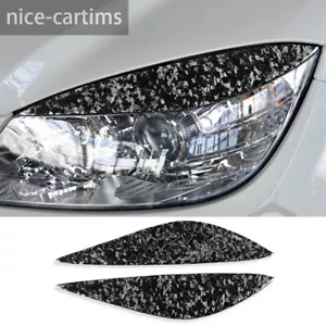 For Benz C Class W204 C180 2008-11 Headlight Eyebrow Eyelids Cover Forged Carbon - Picture 1 of 10