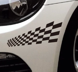 Car Sticker Checkered Flag 12'' Motorcycle Vinyl Scratch Bumper Decal CF749 2pcs - Bild 1 von 3