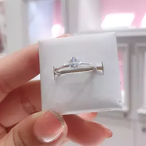 New Authentic 925 Sterling Silver Celestial Sparkling Star Solitaire Ring - Picture 1 of 6