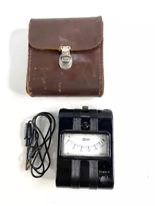 Widerstandsmesser Ohmmeter Scale X Triohm in Lederhülle antik vintage - Bild 1 von 5