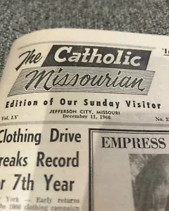 Giornale cattolico vintage The Catholic Missourian dicembre 1966 effimera religiosa - Foto 1 di 12