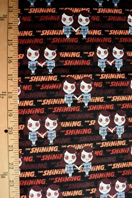 THE SHINING MOVIE TWINS STRIPE PRINT  100% COTTON FABRIC  BY THE 1/4 YARD - Image 1 of 3