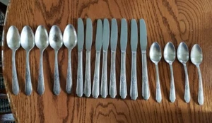 VINTAGE WM ROGERS SILBER TELLER BESTECK SET 17 TEILE - Bild 1 von 8