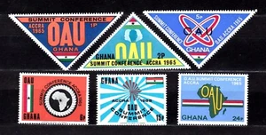 GHANA #227-232 MH SUMMIT CONFERENCE OF ORGANIZATION FOR AFRICAN UNITY - Bild 1 von 2